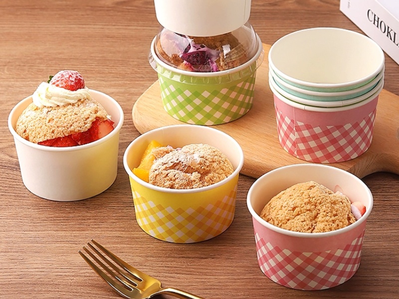 Paper Cup For Ice Cream Frozen Ygourt With Lid