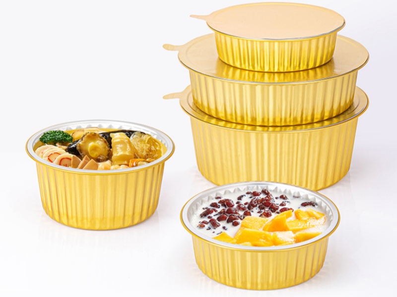 Aluminum Foil Plate Pot Food Container With Lid