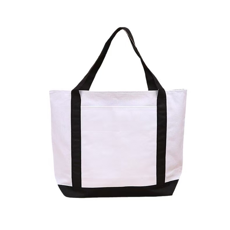 Tote bag with black handle